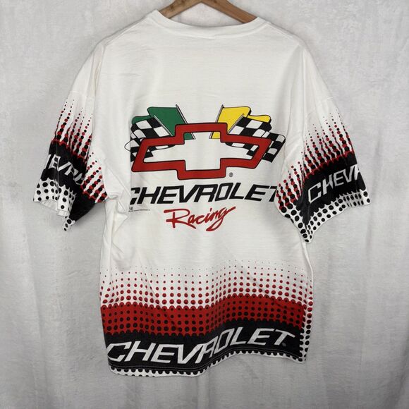 Vintage 90’s NASCAR Chevrolet Racing AOP All Over Print T-Shirt Sz XL - Picture 6 of 7